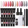 Poly Nail Gel Set 6W LED Lamp Full Manicure Kit Quick Extension Nails Building Fingertips Polygels Tool Kit to Design Art Nails 1