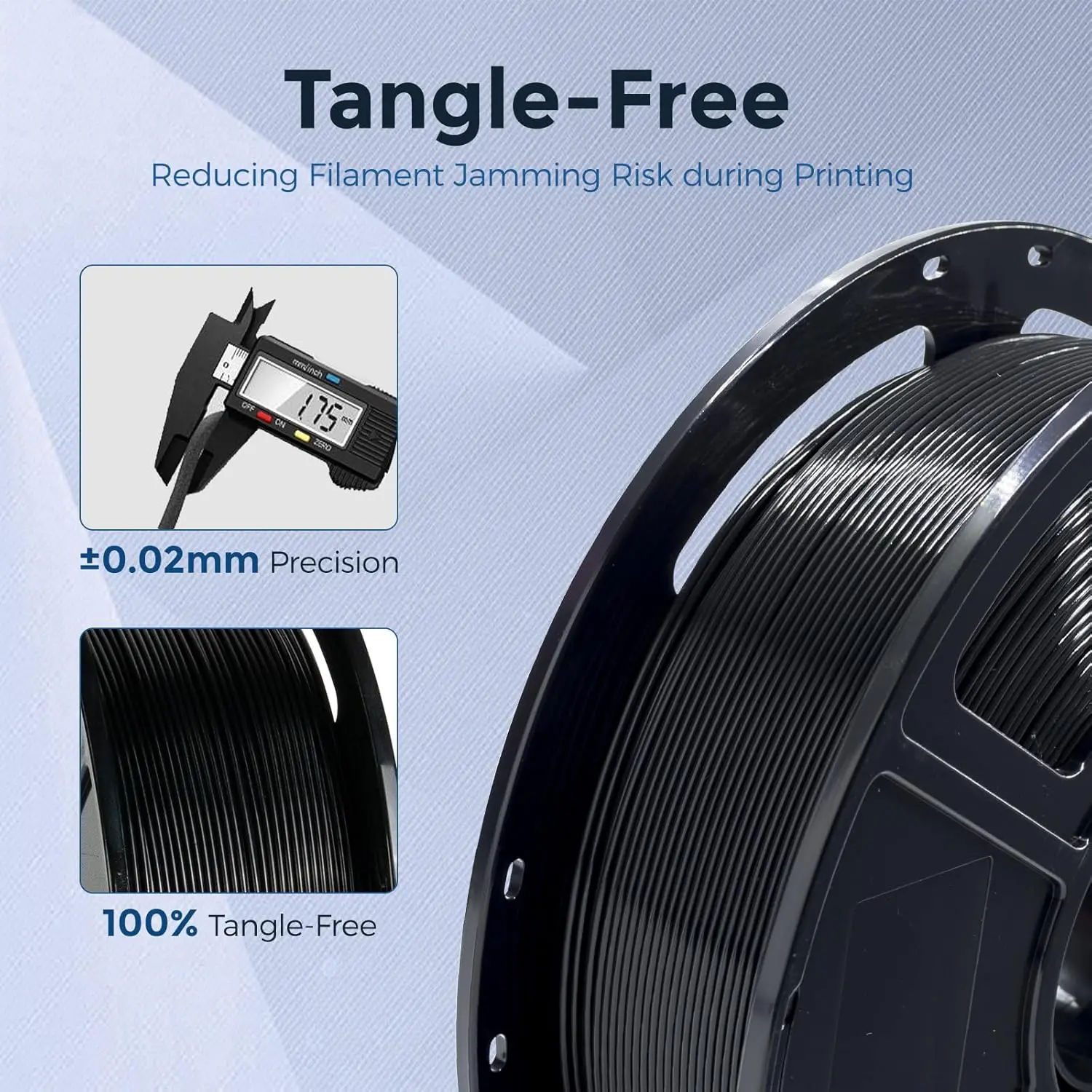 PETG 3D 프린터 필라멘트, 1.75mm, 250g; 최대 300mm/s 속도의 고속 PETG 인쇄 지원; 새로운 고강도 형태를 갖추고 있습니다.