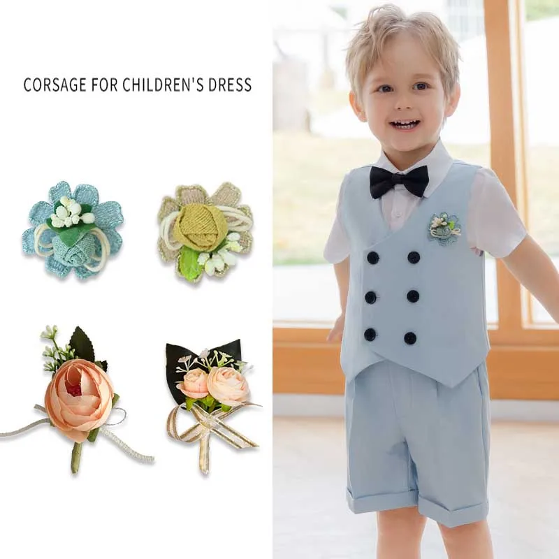 

Children's Corsage Brooch Performance Wear Dress Necklace Newborn Photography Props Baby Studio Shooting Posing Accessories