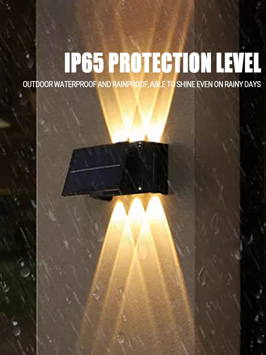 Description Picture 6 of itemSolar Wall Lamp Outdoor Decoration Garden Courtyard Household Wall Lamp Waterproofing Down Lighting Outdoor Decorative Wall Lamp