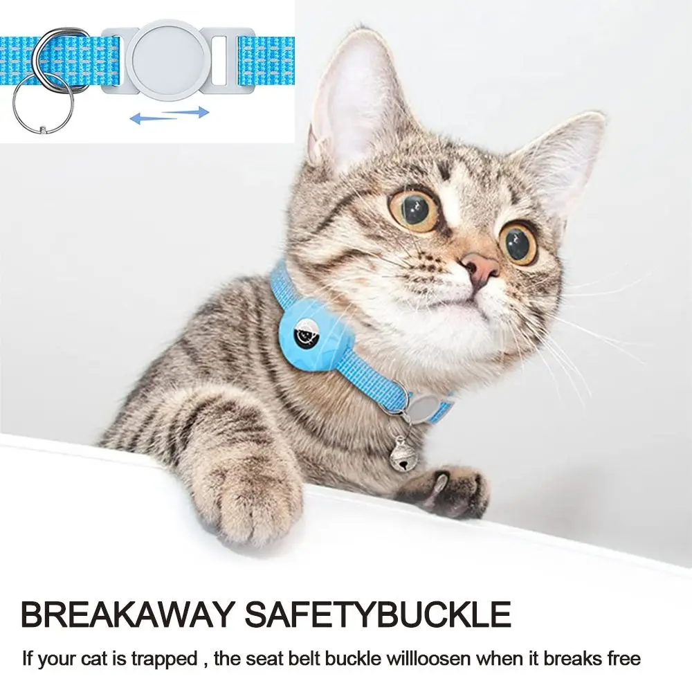 Pet Collar With GPS Anti-lost Collar Reflective Adjustable Pet GPS Trackers For Apple Airtags Holder Products 1 PC