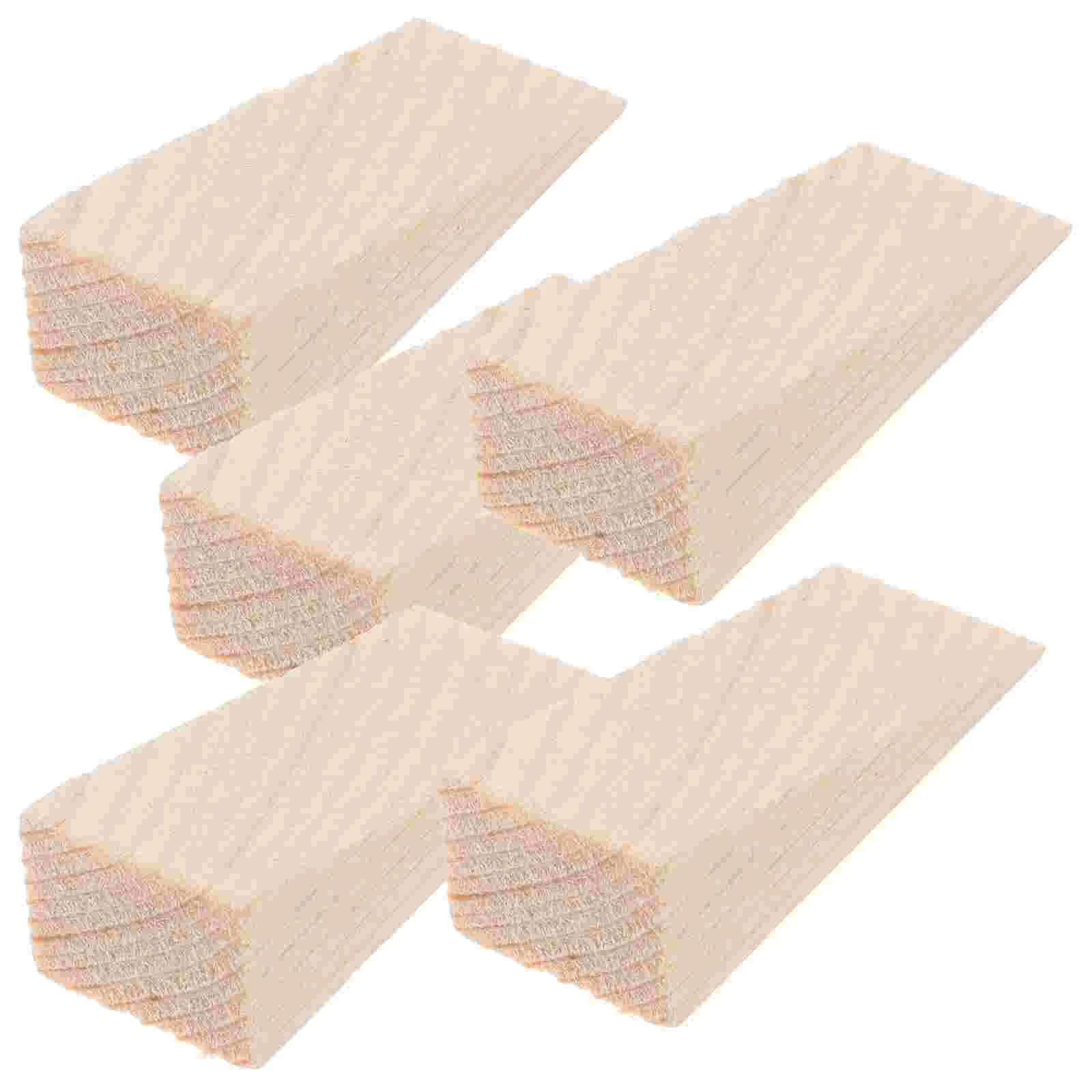5Pcs Wooden Door Stopper Sturdy Triangular Wedges Heavy Duty Finger Protector Door Holder Non Slip Stops Hardware Home