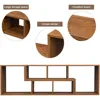 Cube Bookshelf 2 Shelf Bookcase L-Shaped TV Console Stand Modern Entertainment Center with Open Storage Shelves 6