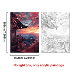 Mount Fuji Lighted Picture Frame - LED Night Light & Wall Decor, Perfect Home & Holiday Accent (No light box 6)