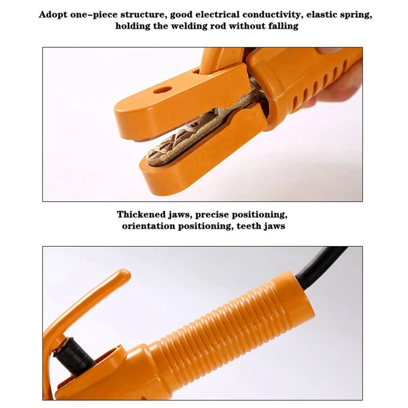 SUNFLO 300A Groud Welding Earth Clamp Clip Set For Mig Tig ARC Welding Machine Electrode Holder Cable + Earth Clamp Cable