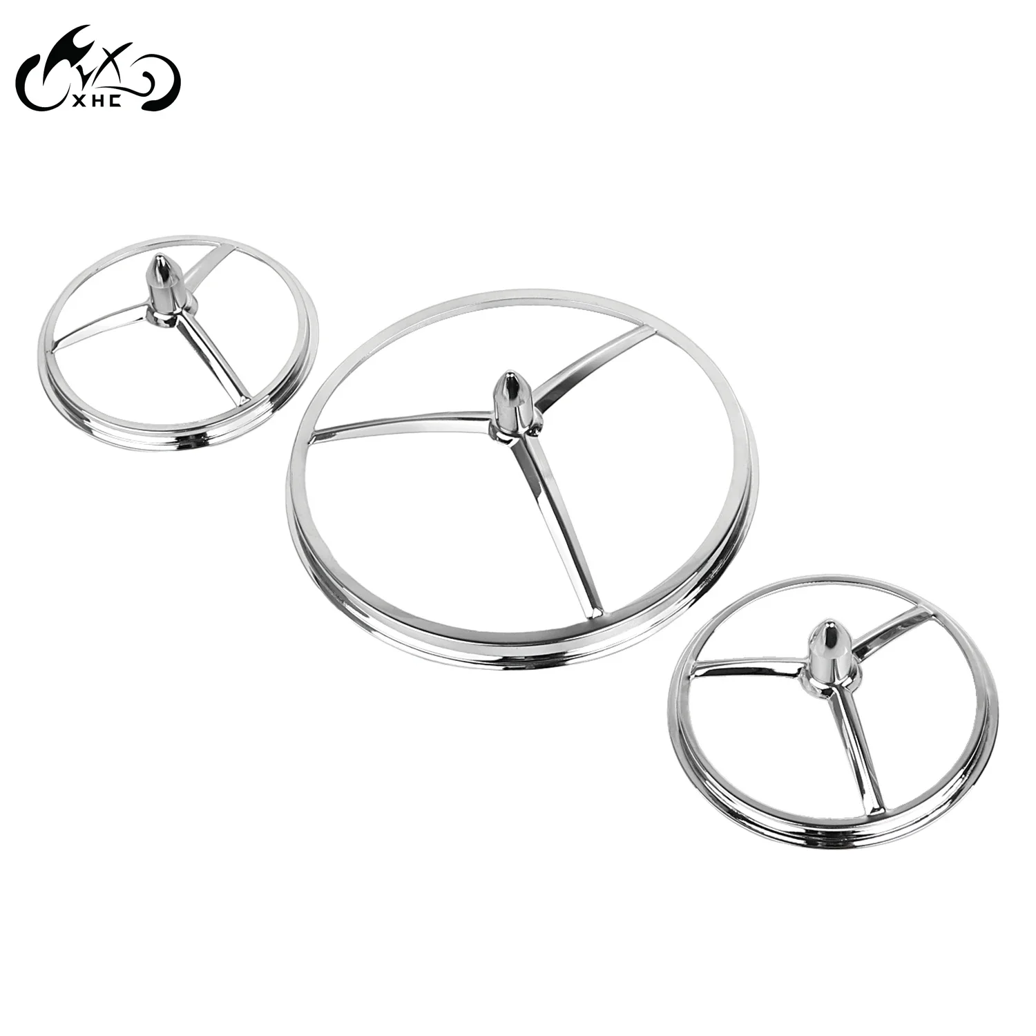Motorcycle Accessories 7" Headlight & 4.5" Auxiliary Light Lamp Trim Ring Bullet Cover For Harley Touring Electra Tour Street Glide Road King