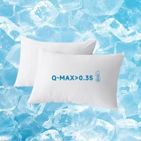 2pcs Cooling & Waterproof Pillowcases (Q-Max: 0.35) 100% Cooling Nylon Jacquard Pillow Cover with Zipper for Hot Sleepers Summer 1