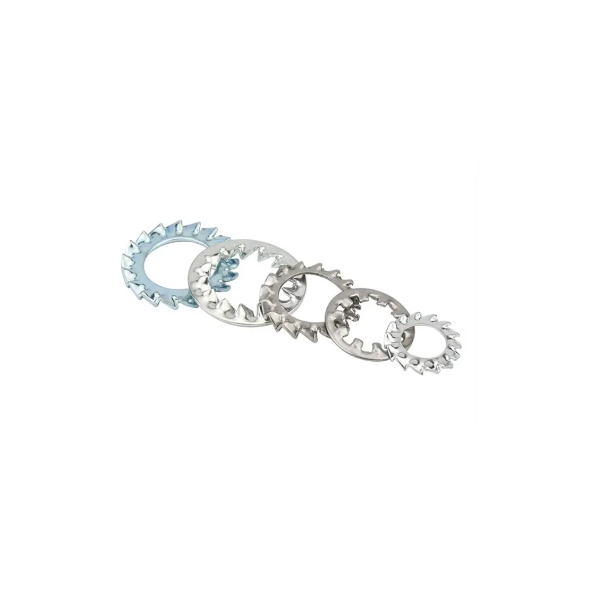 

Carbon Steel White Zinc Plated Inner And Outer Toothed Washers/ Anti Slip Stop Anti Loosening Gasket M3M4M5M6M8-M24