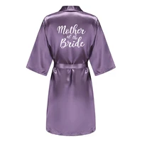Nouveau peignoir mariée Satin-soie Robe femmes fête de mariée soeur équipe mère douche cadeau demoiselle d'honneur mariage Robes courtes YE7883 4