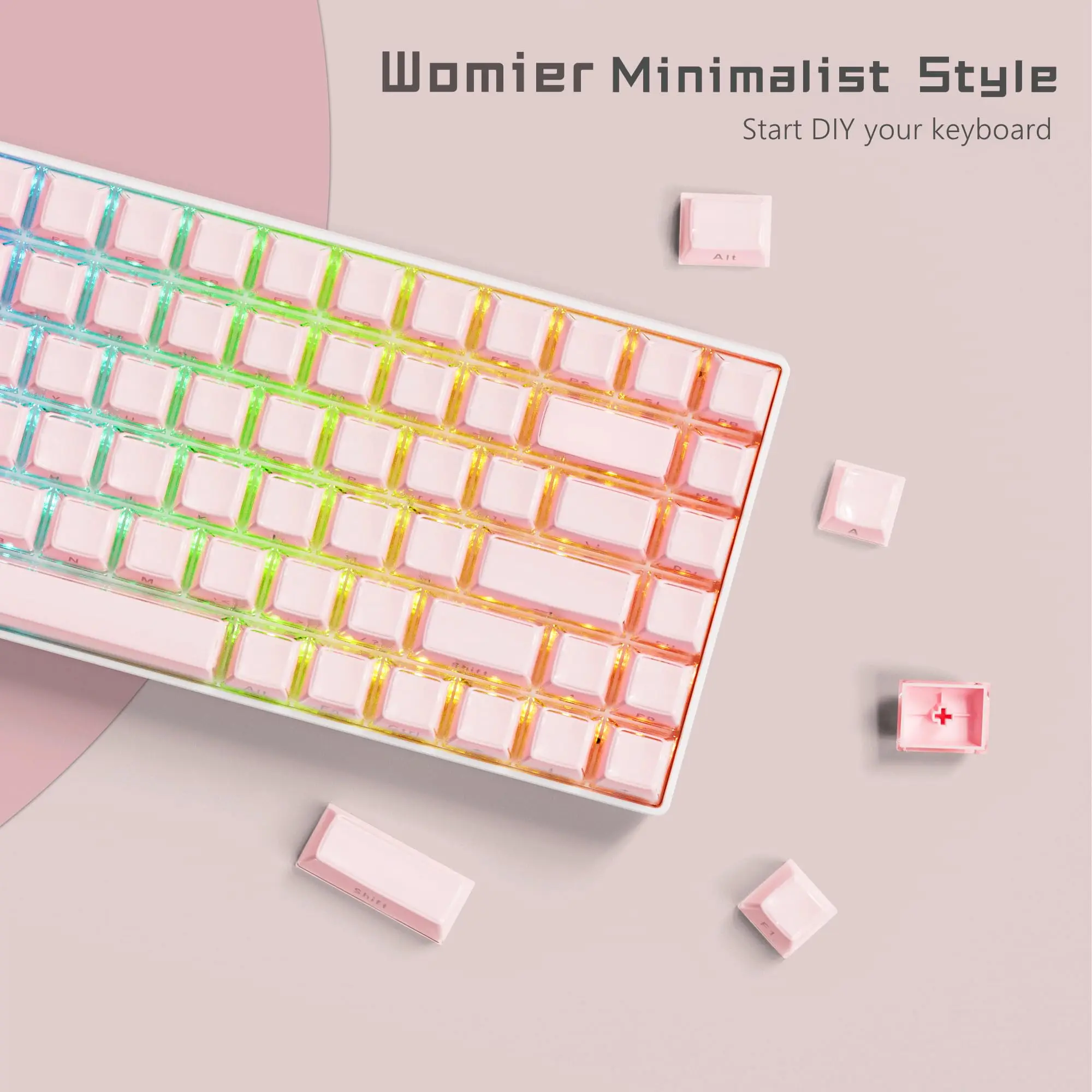 Pink Jello Crystal Translucent Keycap