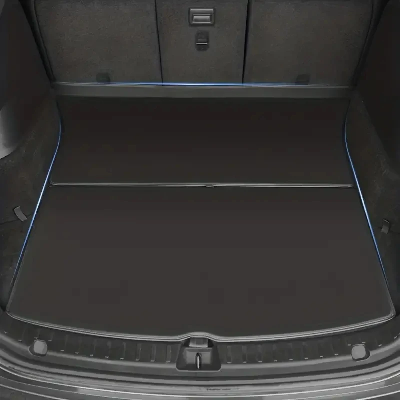 For Tesla Model Y Model 3 Highland Leather Trunk Mats Rear Seat Back Protector Pad Backrest All Weather Liner Pet Anti-kick Pad — view 5