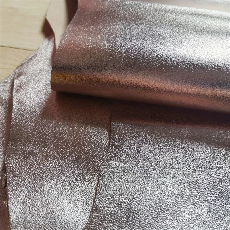 로즈 골드 양가죽, 0.7mm, 1mm 첫 번째 레이어 가죽 진짜 가죽 원단. 컬러 매칭 가죽용 수제 DIY 전체 양가죽