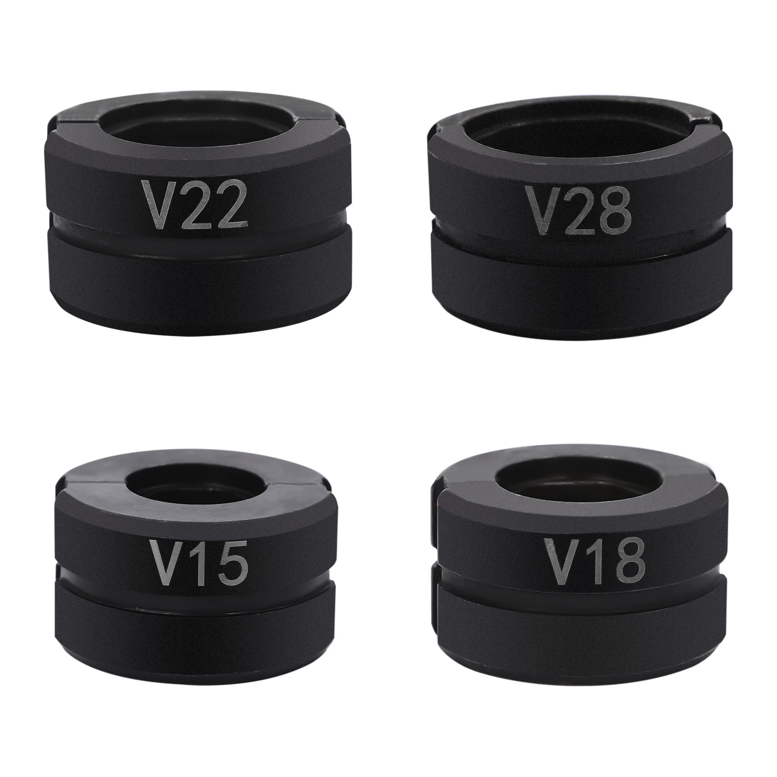 4 Copper Pipe Crimping Dies V15, V18, V22, V28 mm, Crimping Pliers Fittings Tool -V Molds Set