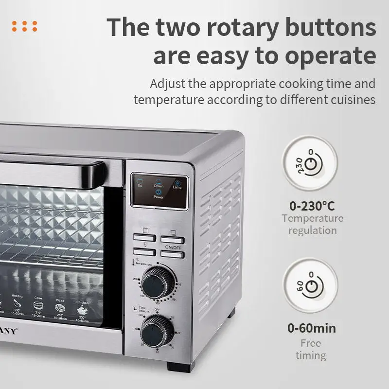 فرن كهربائي Sokany436 متعدد الوظائف للخبز المنزلي...