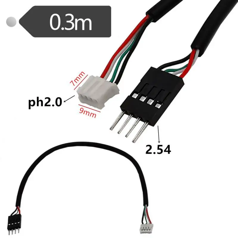 

RYRA Chassis Industrial Control Motherboard Ph2.0 To DuPont 2.54 4Pin Male 5Pin Female Ph2.0 To USB Adapter Cable Accessories