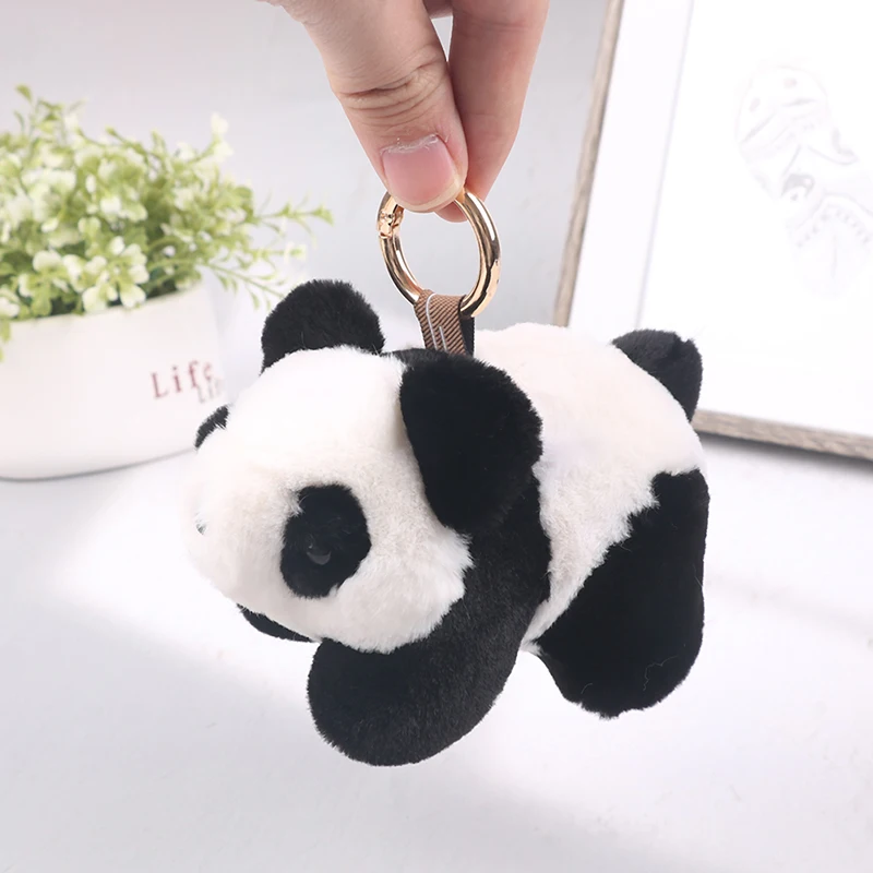 

Cute Chinese Panda Keychain For Men Women Key Chain of Backpack Bag Car Pendant Plush Doll Key Ring Holder Trinkets Gift