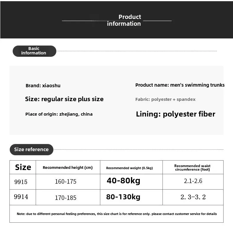 Men's Plus Size Quick-Dry Anti-Embarrassing Swimwear