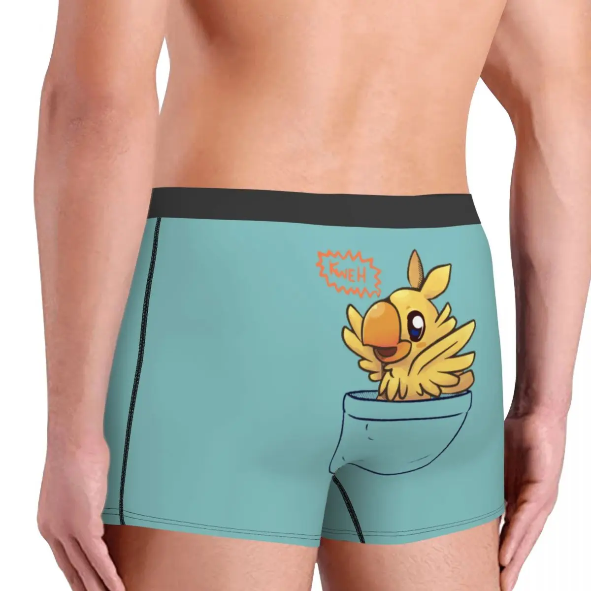 Pocket Chocobo Boxer Shorts For Homme 3D Printed Male Science Game Final Fantasy Underwear Panties Briefs Soft Underpants 4