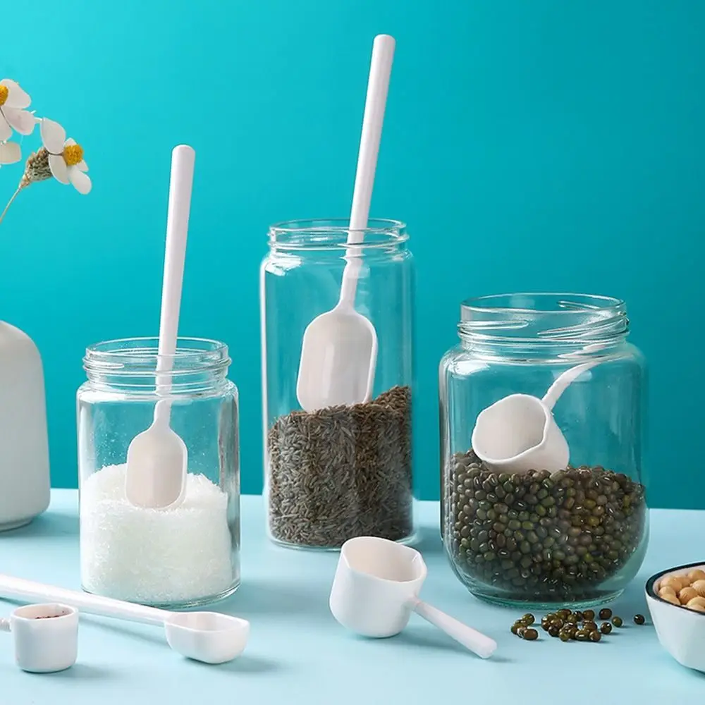 Multi-purpose Transparent Plastic Measuring Spoon with Scale Pet Feeding Scoop Salt Spoon Washing Powder Kitchen Gadgets