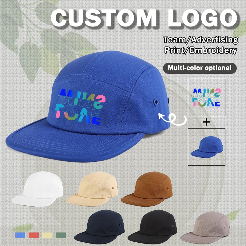 Retro-Baseballkappen aus Baumwolle mit 5 Panels, individuelles Logo, Frühling und Sommer, Outdoor, lässig, vielseitig, Sonnenschutz, Damen- und Herrenhüte