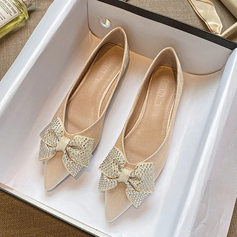 

Туфли-лодочки Женские повседневные, мягкие кроссовки, заостренный носок, платформа, кристаллы, плоская подошва, универсальные, удобные, большие размеры