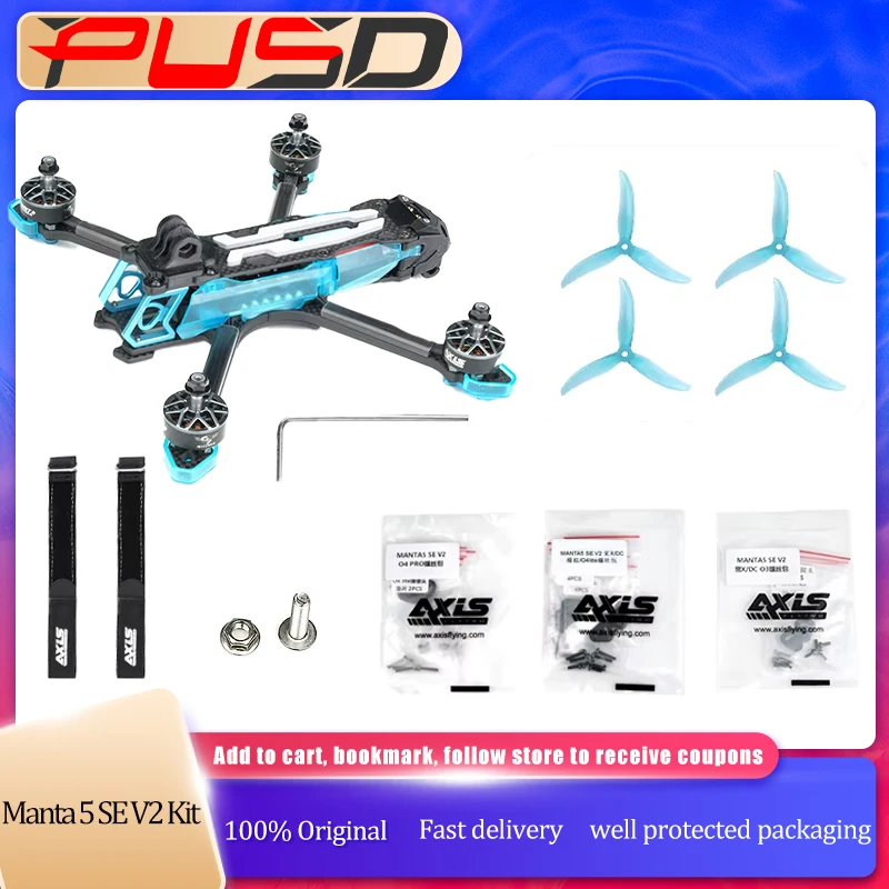 Рамка Axisflying Manta 5 SE V2 FPV X DJI O4 для 5-дюймового фристайл-кинематографического дрона, комплект рамок своими руками thumbnail 3