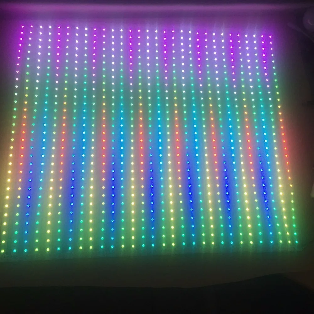 30*24 픽셀 RGB 풀 컬러 APA102C 유연한 LED 픽셀 패널 조명 DC5V, 패널 크기: 50cm*40cm