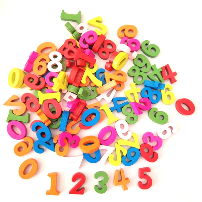 

100Pcs Wooden Letters Decorative Alphabet English Letter Decoration Wood Numbers Baby Early Learning Tool Scrapbooking Craft DIY