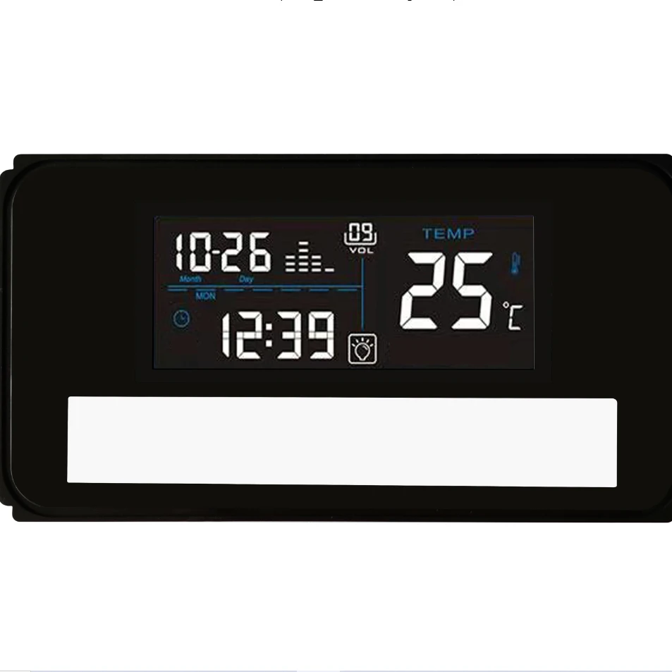 

LED mirror smart switch blue tooth mirror sensor 3.7" inch black color display blue tooth speaker LED touch switch