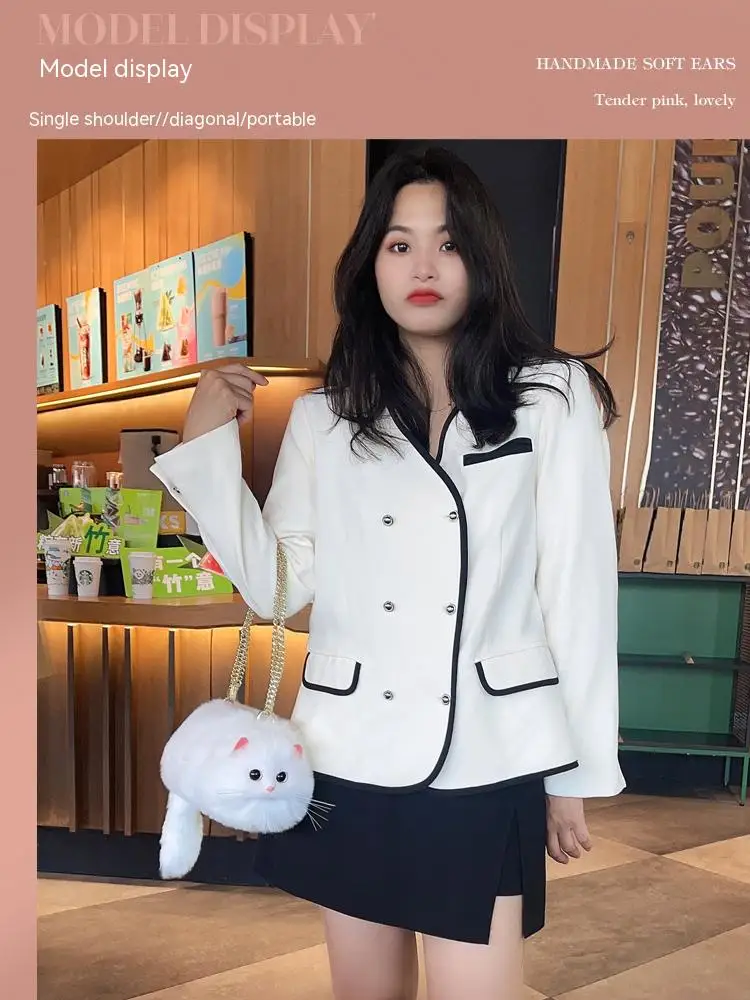 Cat Bag Female Niche Design Sense Summer New Popular Ins Style Crossbody Bag, Crossbody Bag, Strap Cat Cute Backpack