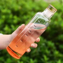 Large Capacity Leakproof Water Bottle with Time Marker - 750ml - 700ml (Orange)