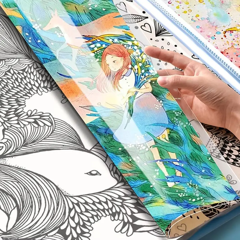 1Pcs 다이아몬드 그림 그림 저장 책 A3/8K 60 페이지 사진 앨범 폴더 대용량 클리어 포켓 데이터 주최자