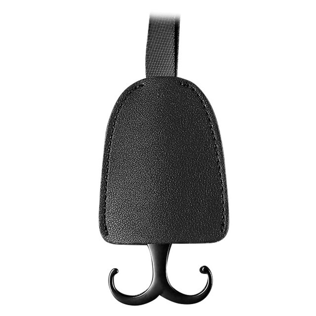 Car Seat Headrest Hooks PU Leather Hanging Storage Hook 15kg Load-Bearing Organizer Hidden Hook Interior Accessories