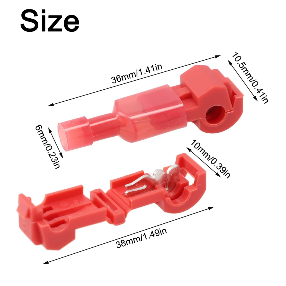 

Quick Splice Wire Connector Terminals 25PCS Pack Easy And Safe Wire Splicing Suitable For Flexible Lines Red+Blue Color