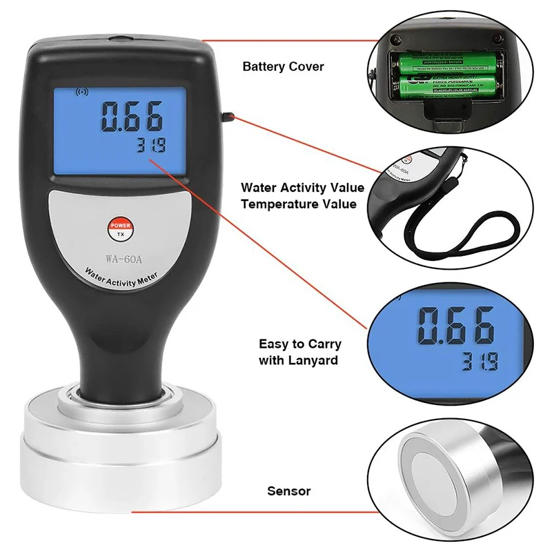 WA-60A Water Activity Meter Portable Food Water Activity Meter