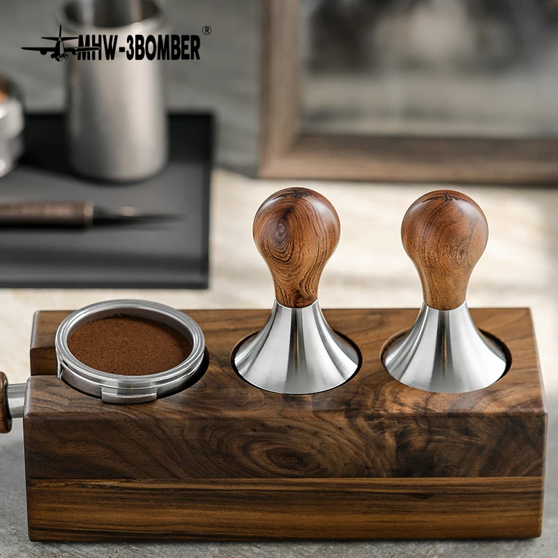 MHW3BOMBER5835mmCoffeeTamperwithStainlessSteelBaseSolidWood