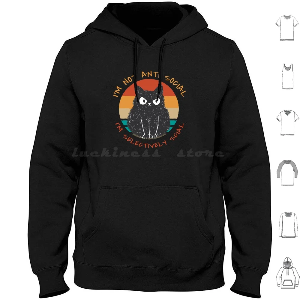 

Not Im Selectively Social Hoodies Long Sleeve