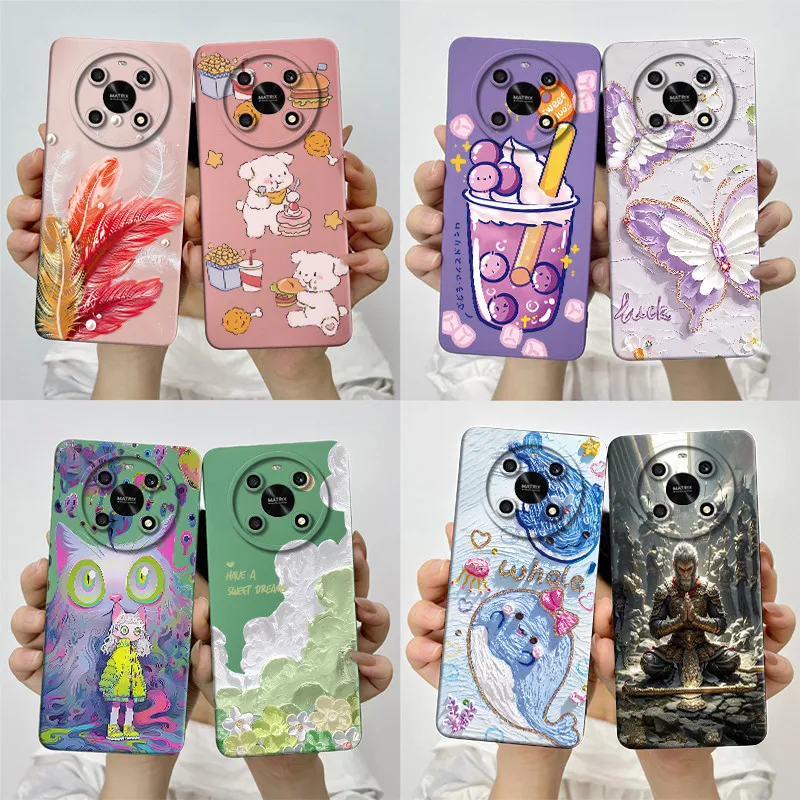 Sweet Painted Soft Silicone Phone Case - Cute Printed Design Cover