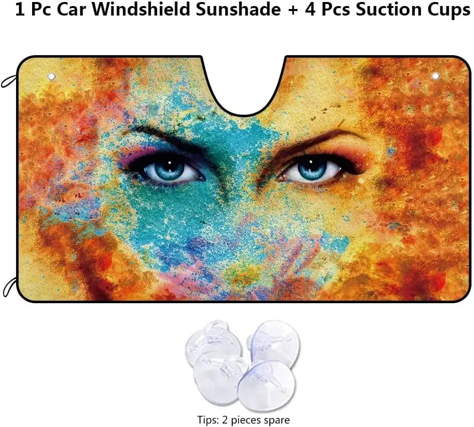 CafeTime Dog Car Front Windshield Sunshade Cute Beagle Decor Vehicle Sun Shade Visor UV Ray Reflector Sun Protector