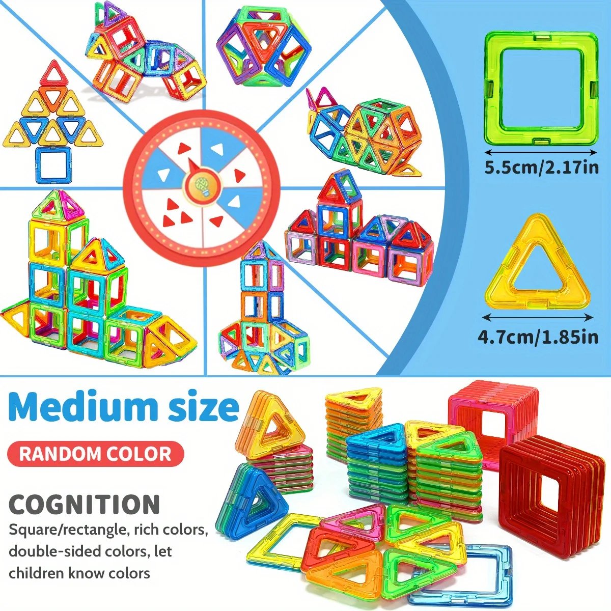 Magnetic Blocks Building Toys, Improve Creativity Hands-on Ability DIY Build Design Hands-on Brain Toy, Best Gifts for Boys and - 5