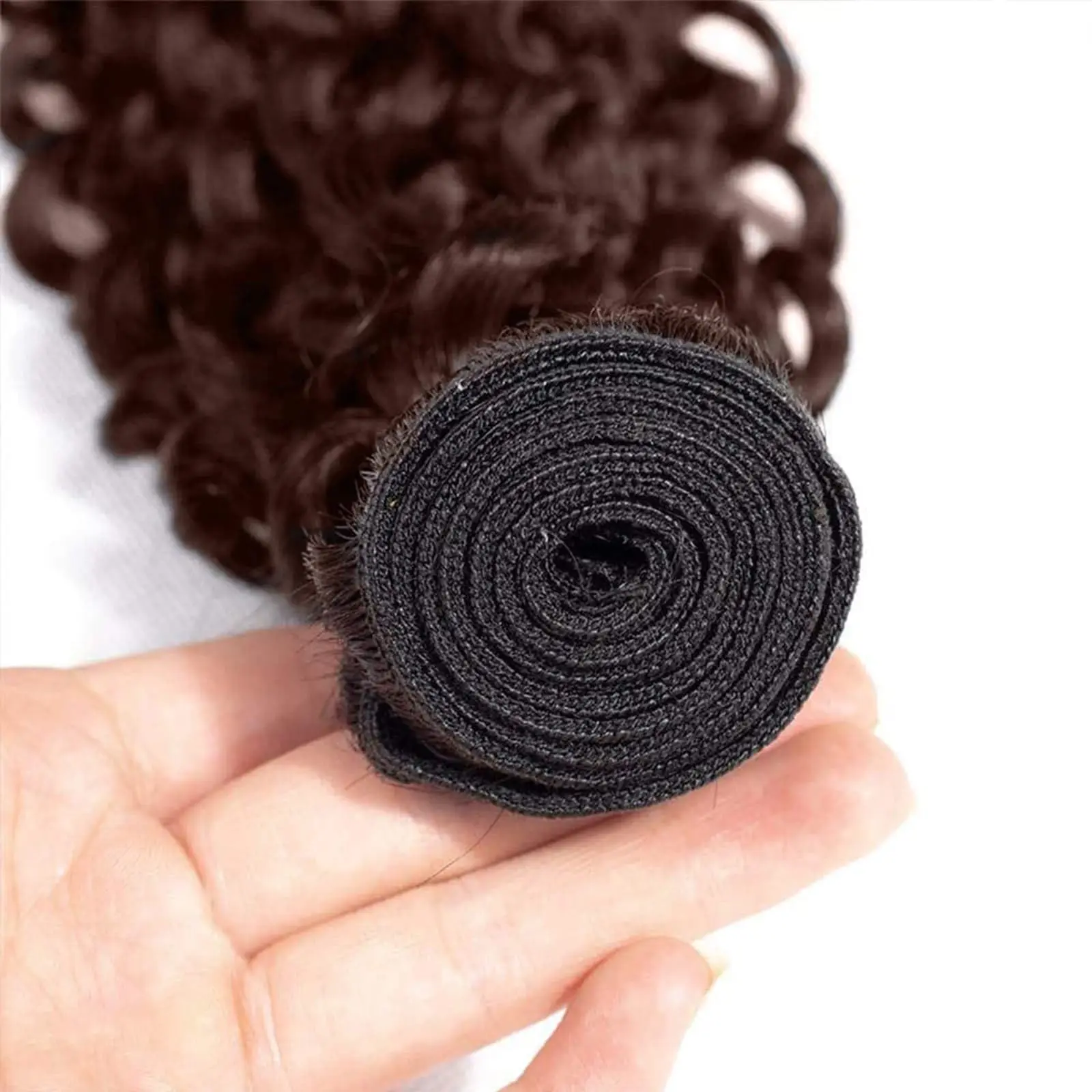Brown Deep Wave Bundle 20 22 24 inch Color #4 Wet and Wavy Bundles #4 Brown Human Hair Bundle Chocolate 2