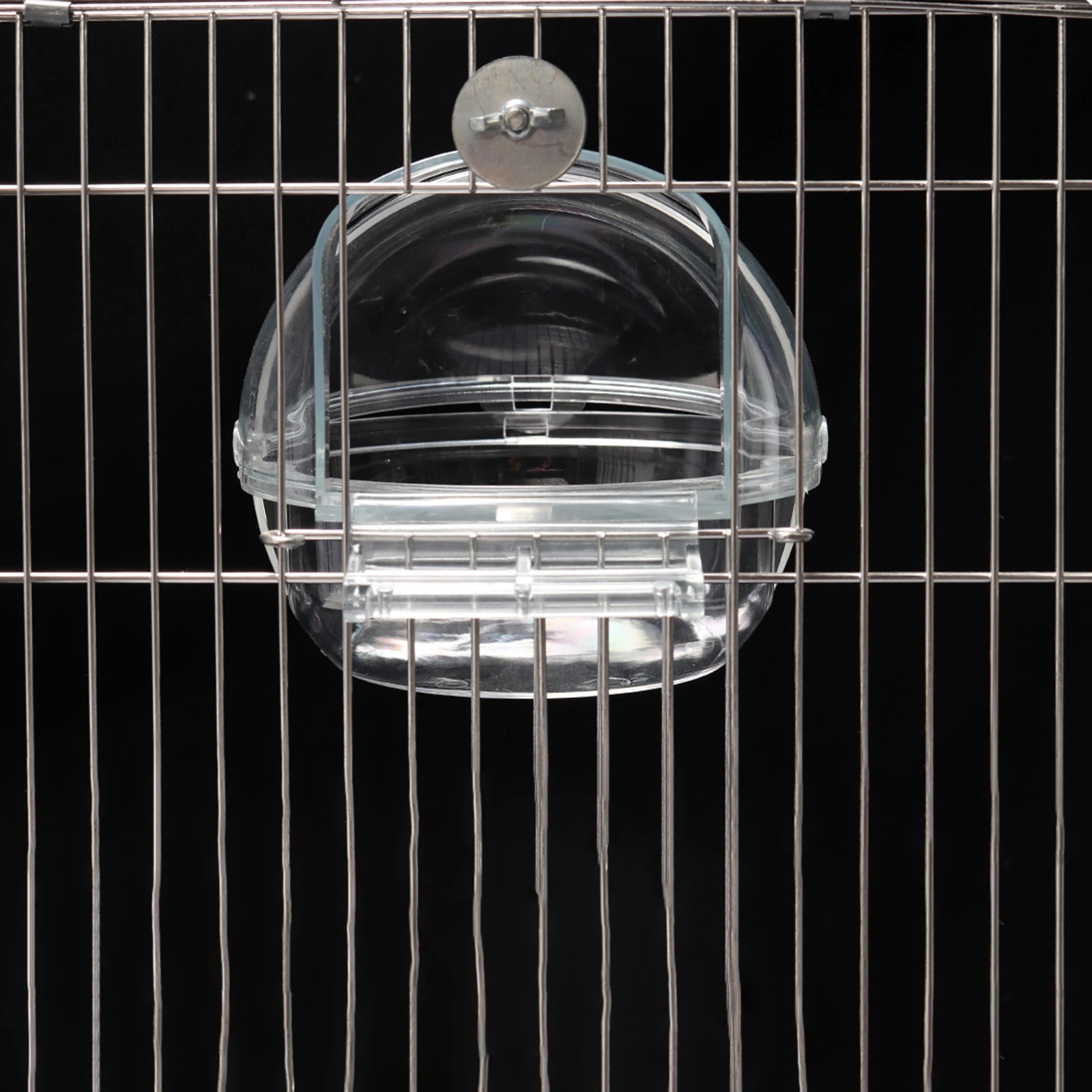 Clear Bird Bath Box Bird Bathing Tub Cage Accessory Supplies for Small Birds Canaries Finches Parrot Lightweight Durable