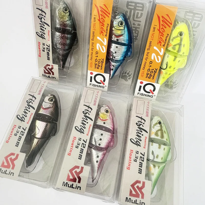 Jointed Swimbait 72mm 9.3g Diving 0-0.8m JACKAIL MIKEY 72 Crank Bait Slow Floating Artificial Hard Bait for Pike Bass Trout