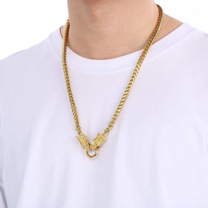 Fongten Sternzeichen Tier Edelstahl Halskette Für Männer Punk Exquisite Casual Gürtel Kette Mode Schmuck Geburtstag Abschluss Geschenk – Detail 3