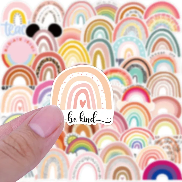 10/50PCS Rainbow Bridge Cartoon Stickers for Girl Children Toys on The Laptop Fridge Phone Skateboard Suitcase Decals Sticker 2