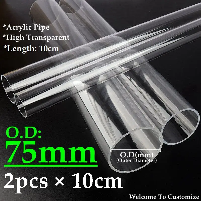 DMiotech 4x Acrylrohr 10mm X 14mm - 25cm Klar Für Aquarium & Wasserkühlung