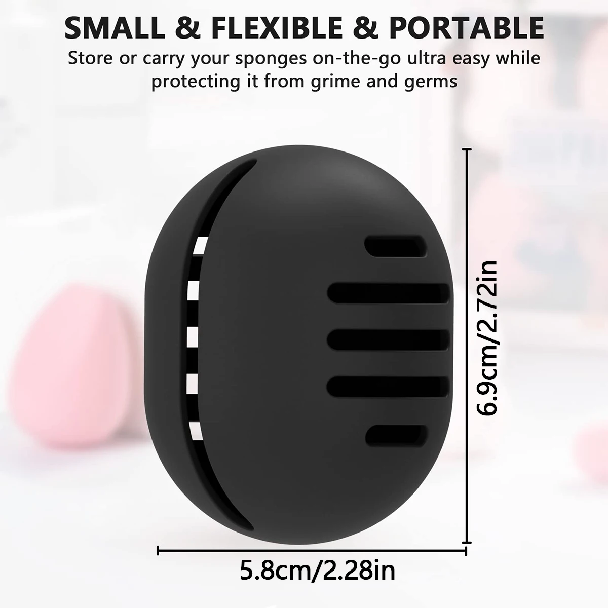 Storage Set Eco-friendly 1PC Silicone Porous Beauty Egg , Puff Storage Box, Reusable Travel Portable Organizer.-zmt