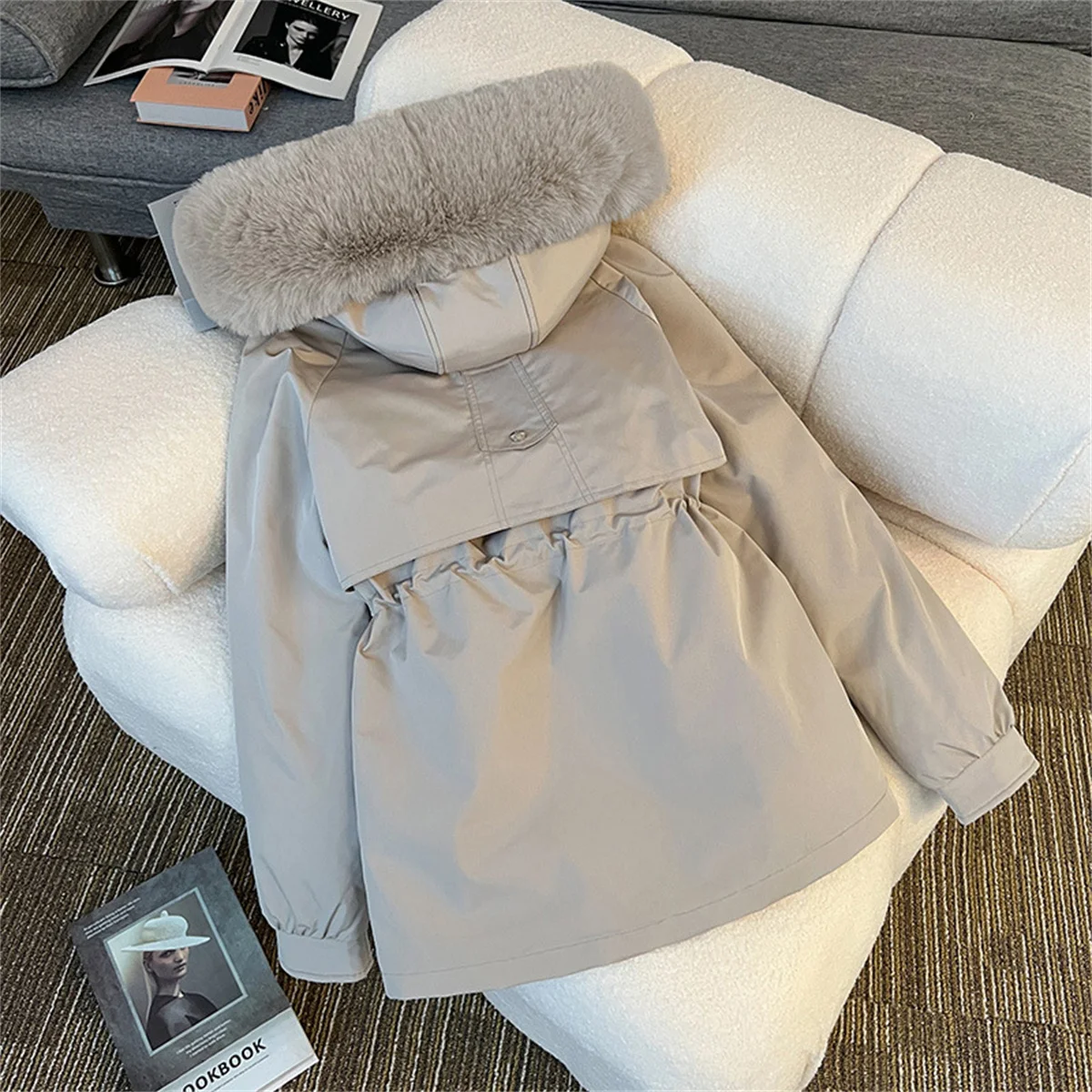 Winter Warm Parkas Jacket Women New Fashion Korean Loose Hooded Thick Casual Cotton Padded Coat Female Overcoat Casual Lady Tops