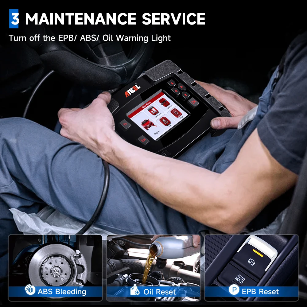 ANCEL 모든 시스템 자동차 진단 도구, 오일 리셋 EPB 리셋, ABS 블리딩, 평생 무료 업데이트, FX5000 OBD2 스캐너