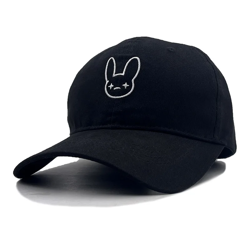 

Embroidery Bad Bunny Baseball Cap 100% Cotton Rapper Reggaeton Artist Dad Hat Unisex Casual Men Women Snapbacks Cap Hip Hop Hat